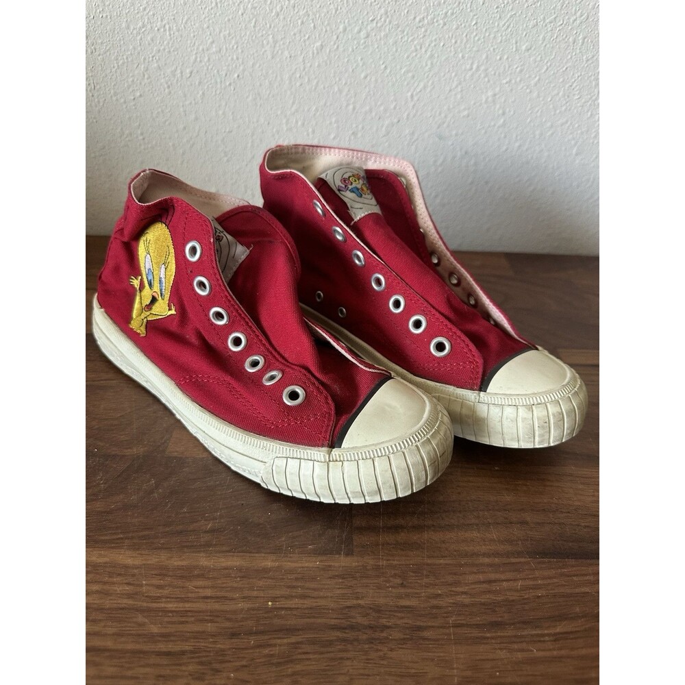 Looney Tunes Keds Women's Canvas Sneakers - Tweety Bird - Red - Size US 6.5 Shoe